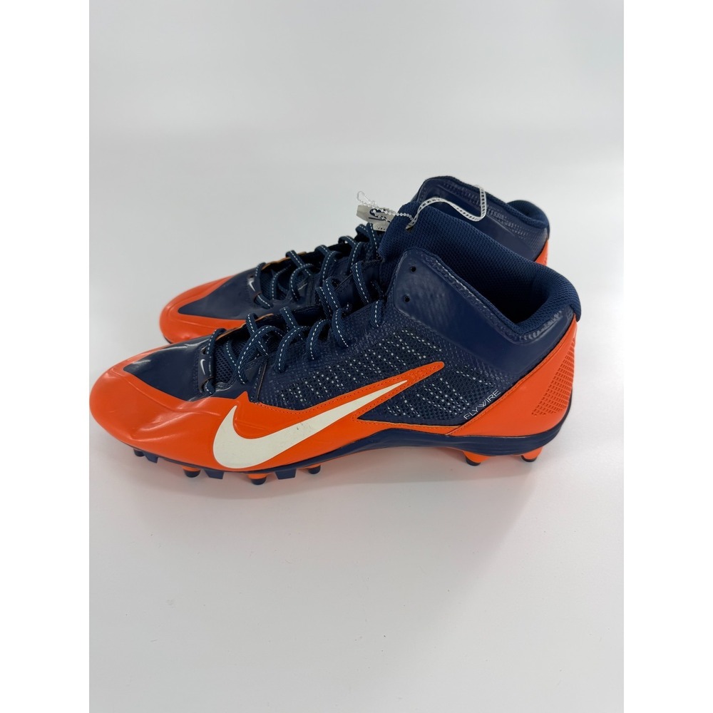 Nike Alpha Pro Flywire Cleats Chicago Bears Size 14 Blue & Orange New 622306-406